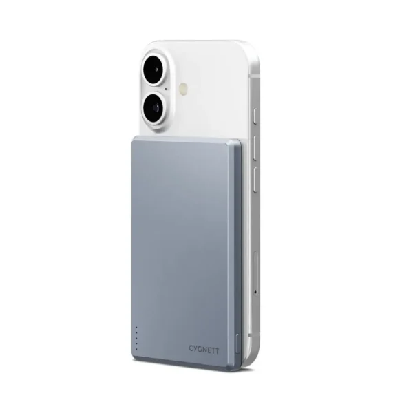 Cygnett Charge and Connect 5000Mah Magnetic Slim Power Bank Blue - Image 2