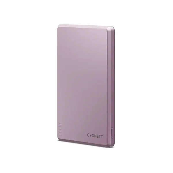 Cygnett Charge and Connect 5000Mah Magnetic Slim Power Bank Pink
