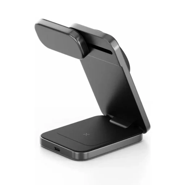 Energea Magtrio Plus 3IN1 Foldable QI2 Magnetic Wireless Charger Gunmetal - Image 2
