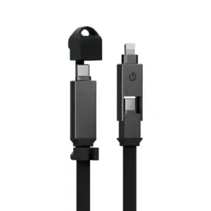 Energea Sheath 2-in-1 C to C + Lightning Cable Gunmetal