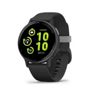 Garmin Vivo Active 5 Slate Aluminum Bezel w/ Black Case