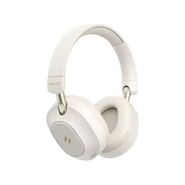 Havit H668BT Active Noise Cancelling Wireless Headphones Cream - Image 2