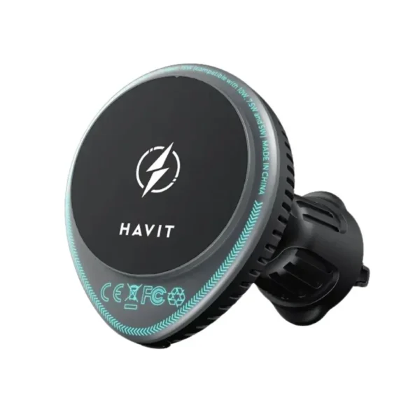 Havit W3036 Car Magnetic Wireless Charging Holder with Cooling Fan