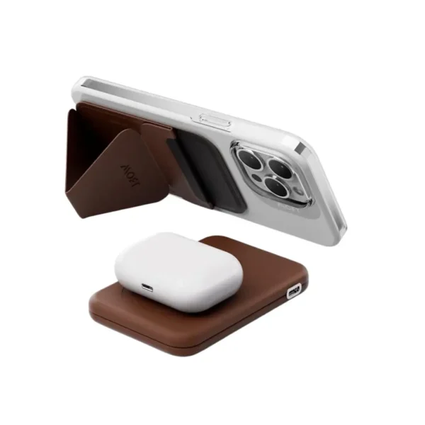 MOFT MagSafe Battery Pack & Stand Set MagSafe Enhanced Brown - Image 3