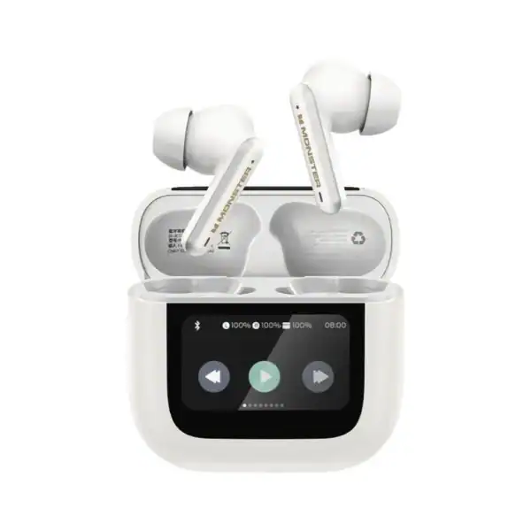Monster 2555 TH300 ANC Bluetooth Earphones White - Image 3