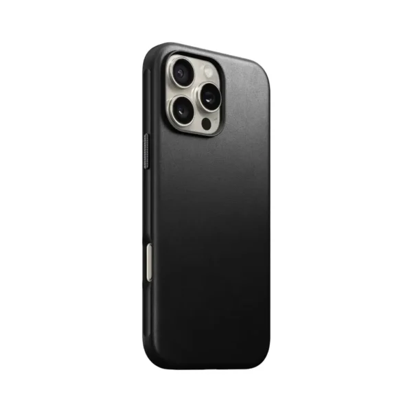 NOMAD Modern Leather Ecco Leather Black Case for iPhone 16 Pro Max