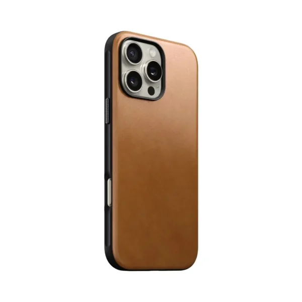 NOMAD Modern Leather Ecco Leather English Tan Case for iPhone 16 Pro