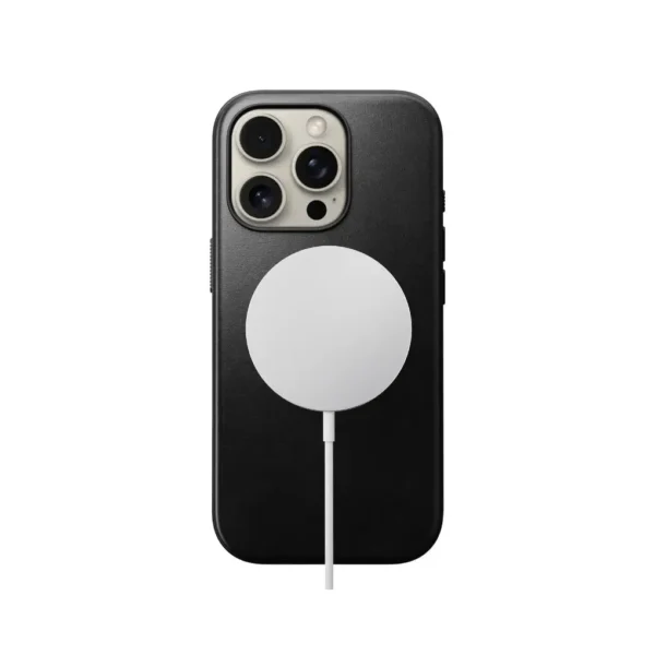 NOMAD Modern Leather Horween Leather Black Case for iPhone 16 Pro - Image 3