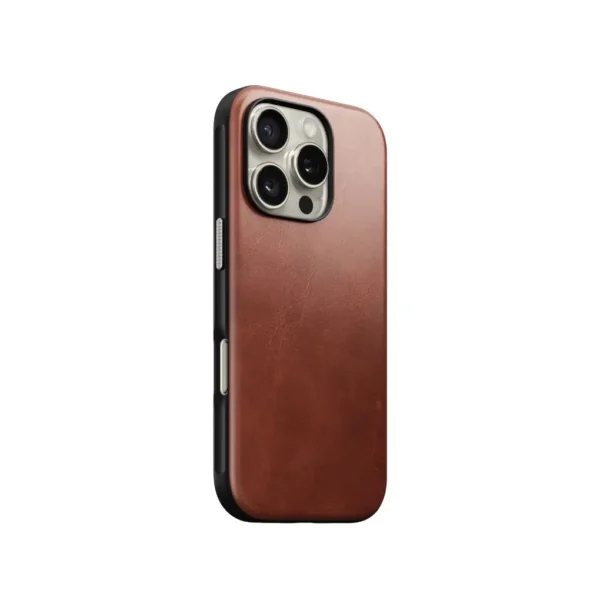 NOMAD Modern Leather Horween Leather Olde Dublin Case for iPhone 16 Pro