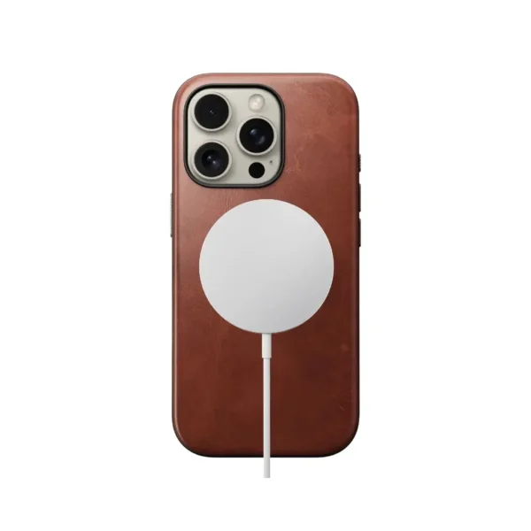 NOMAD Modern Leather Horween Leather Olde Dublin Case for iPhone 16 Pro - Image 3