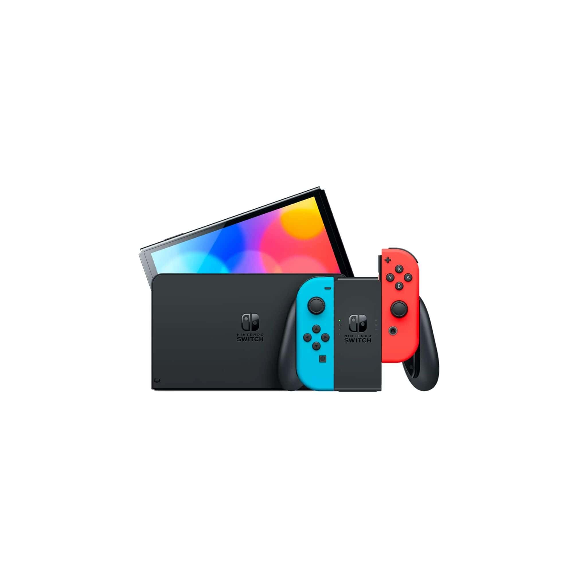 Nintendo Switch Oled with Neon Blue & Neon Red Joy-Con - Urban Gadgets PH
